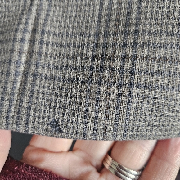 Vintage Yves Saint Laurent Wool Men's Blazer Jacket Brown/Blue Size 47R - Picture 8 of 13